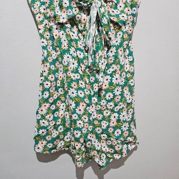 Lush Green floral summer romper size M - Picture 3 of 6